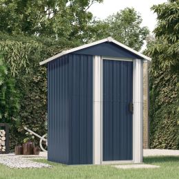 Garden Shed Anthracite 49.6"x38.4"x69.7" Galvanized Steel