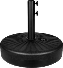 Simple Deluxe 20" Heavy Duty Patio Market Umbrella Stand with Steel Holder Water Filled for Outdoor; Lawn; Garden; 20inch; Round Base