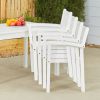 Bradley Outdoor Patio Wood Garden Stacking Armchair (Set of 2)