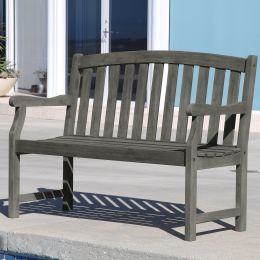 Renaissance Outdoor Patio 4-foot Hand-scraped Wood Garden Bench