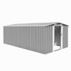 Garden Shed 101.2" x 192.5" x 71.3" Metal Gray