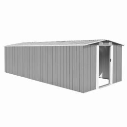 Garden Shed 101.2" x 228.3" x 71.3" Metal Gray