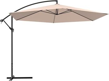 12 FT Outdoor Patio Umbrella Pool Beach Umbrella for Garden Backyard;  Champagne