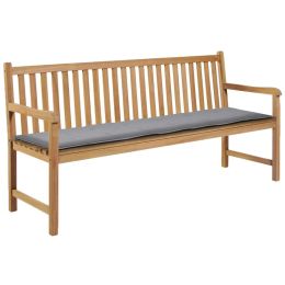 Garden Bench Cushion Gray 70.9"x19.7"x1.2"