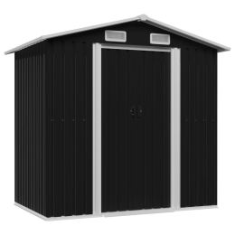 Garden Storage Shed Anthracite Steel 80.3"x52"x73.2"