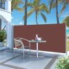 Retractable Side Awning 55.1"x118.1" Brown