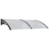 Door Canopy Black 78.7"x39.4" PC