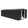 Garden Shed 101.2"x228.3"x71.3" Metal Anthracite