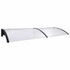 Door Canopy Black and Transparent 118.1"x31.5" PC