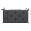 Garden Bench Cushion Anthracite 39.4"x19.7"x2.8" Fabric