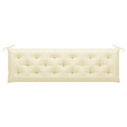 Garden Bench Cushion Cream White 70.9"x19.7"x2.8" Fabric