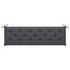 Garden Bench Cushion Anthracite 70.9"x19.7"x2.8" Fabric