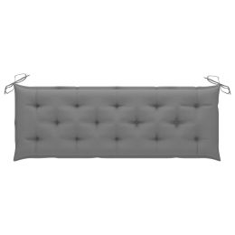 Garden Bench Cushion Gray 59.1"x19.7"x2.8" Fabric