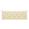 Garden Bench Cushion Cream White 59.1"x19.7"x2.8" Fabric