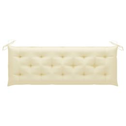 Garden Bench Cushion Cream White 59.1"x19.7"x2.8" Fabric