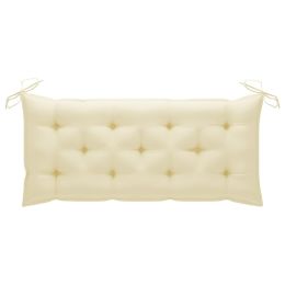 Garden Bench Cushion Cream White 47.2"x19.7"x2.8" Fabric