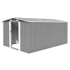 Garden Shed 101.2"x154.3"x71.3" Metal Gray