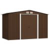 Garden Storage Shed Brown 101.2"x80.7"x70.1" Steel