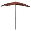 Garden Parasol with Pole 78.7"x51.2" Terracotta