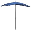 Garden Parasol with Pole 78.7"x51.2" Azure Blue