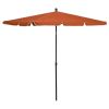 Garden Parasol with Pole 82.7"x55.1" Terracotta