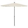 Garden Parasol with Pole 82.7"x55.1" Sand