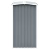 Garden Log Storage Shed Galvanized Steel 67.7"x35.8"x60.6" Gray