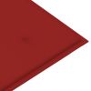 Garden Bench Cushion Red 39.4"x19.7"x1.2"