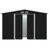 Garden Storage Shed Anthracite Steel 101.2"x80.7"x70.1"