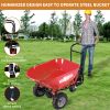 RedRock Wheelbarrow Utility Cart Electric Powered Cart 48V28Ah; 500W ; Capacity 500lbs (230kg) ; Material Debris Hauler ; 1000lbs Towing