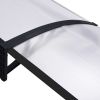 Door Canopy Black and Transparent 118.1"x31.5" PC