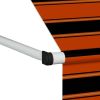 Manual Retractable Awning 98.4" Orange and Brown