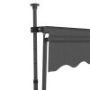 Manual Retractable Awning with LED 59.1" Anthracite