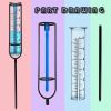 7 Inch Capacity Glass Graduated Test Tube Outdoor Glass Rain Gauge Replacement Tubes Measuring Gauging Tools For Yard Garden