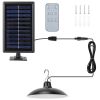 Solar Shed Lights Dimmable Timing Dusk To Dawn Sensor Hanging Lamp IP65 Waterproof Remote Control Pendant Light For Garden Patio