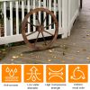 2pcs 24-Inch Old Western Style Garden Art Wall Decor Wooden Wagon Wheel Brown