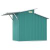 Garden Shed Green 106.3"x51.2"x82.1" Galvanized Steel