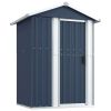 Garden Shed Anthracite 49.6"x38.4"x69.7" Galvanized Steel