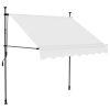 Manual Retractable Awning with LED 59.1" Cream