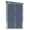 Wall-mounted Garden Shed Gray 46.5"x76.4"x70.1" Galvanized Steel