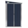 Wall-mounted Garden Shed Anthracite 46.5"x113.4"x70.1" Steel