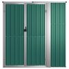 Garden Tool Shed Green 63.4"x35"x63.4" Galvanized Steel