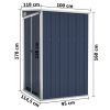 Wall-mounted Garden Shed Anthracite 46.5"x39.4"x70.1" Steel