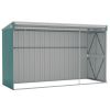 Wall-mounted Garden Shed Green 46.5"x113.4"x70.1" Galvanized Steel