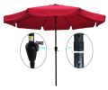 10ft Patio Umbrella Market Round Umbrella Outdoor Garden Umbrellas with Crank and Push Button Tilt for Garden Backyard Pool Shade Outside RT