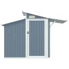 Garden Shed Gray 106.3"x51.2"x82.1" Galvanized Steel