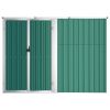 Garden Tool Shed Green 88.6"x35"x63.4" Galvanized Steel