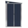 Wall-mounted Garden Shed Anthracite 46.5"x39.4"x70.1" Steel