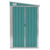 Wall-mounted Garden Shed Green 46.5"x113.4"x70.1" Galvanized Steel