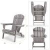 Wood Lounge Patio Chair for Garden Outdoor Wooden Folding Adirondack Chair Set of 2 Solid Cedar Wood Lounge Patio Chair for Garden; Lawn; Backyard;